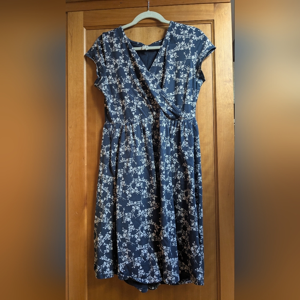 Pact Navy Floral Dress